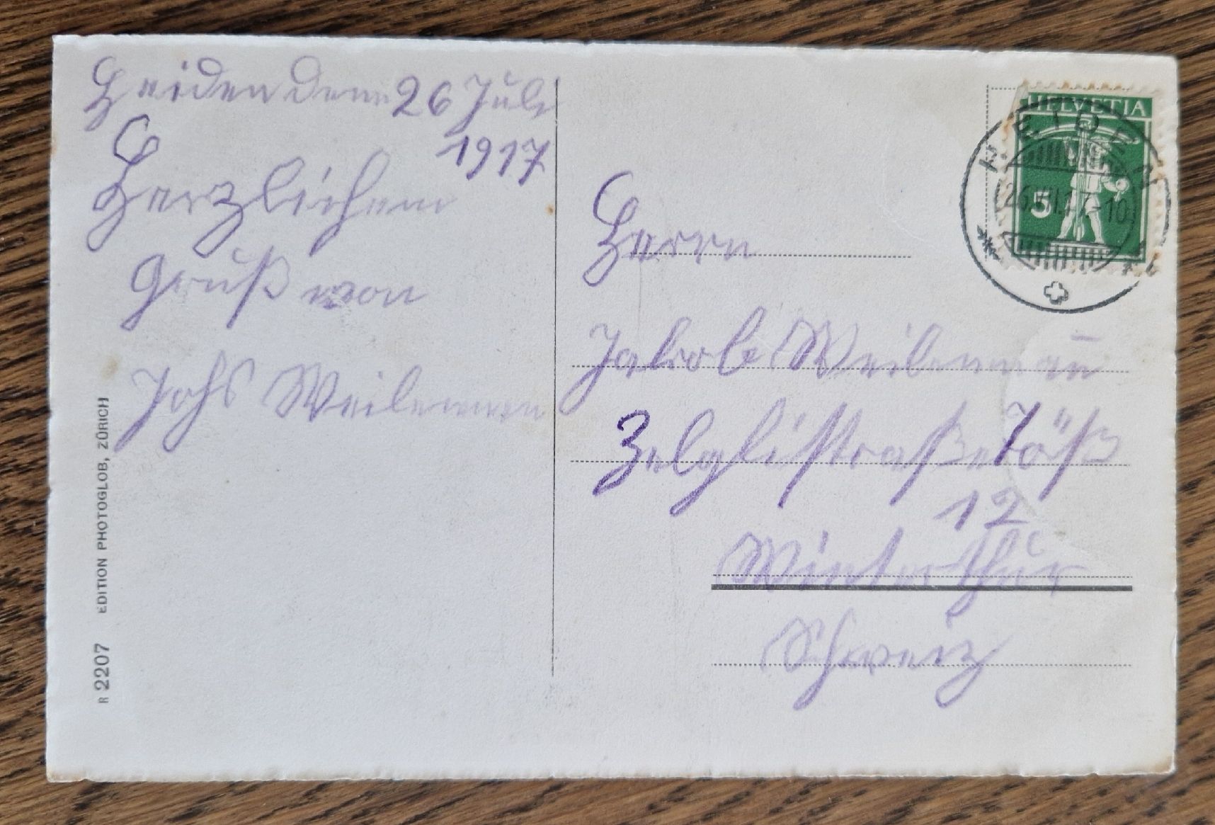 Cartes postales: Heiden 1917, nach Winterthur – D'occasion à Ebikon par Donar50 1