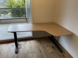 Eck-Stehtisch elektrisch höhenverstellbar, Top Zustand!