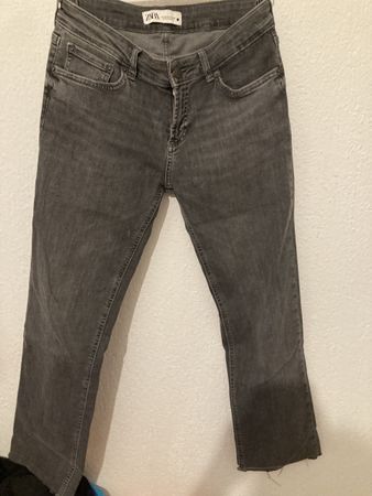 Jeans, Zara, Grey Denim, Size 36, Used, Good Condition