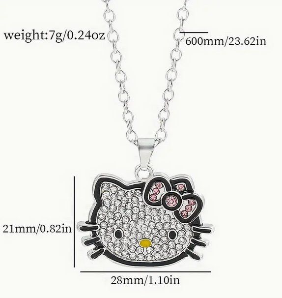 Catenine: HALSKETTELI HELLO KITTY , STRASS NEU – Nuovo e nell'imballaggio originale da Bad Ragaz venduto da Schtupsi 1