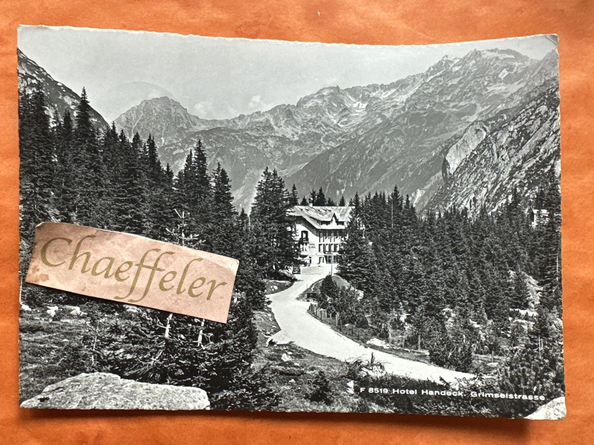 Cartoline postali: Alte Ansichtskarte Hotel Handeck Grimselstrasse,1952. – Usato da Zürich venduto da Chaeffeler