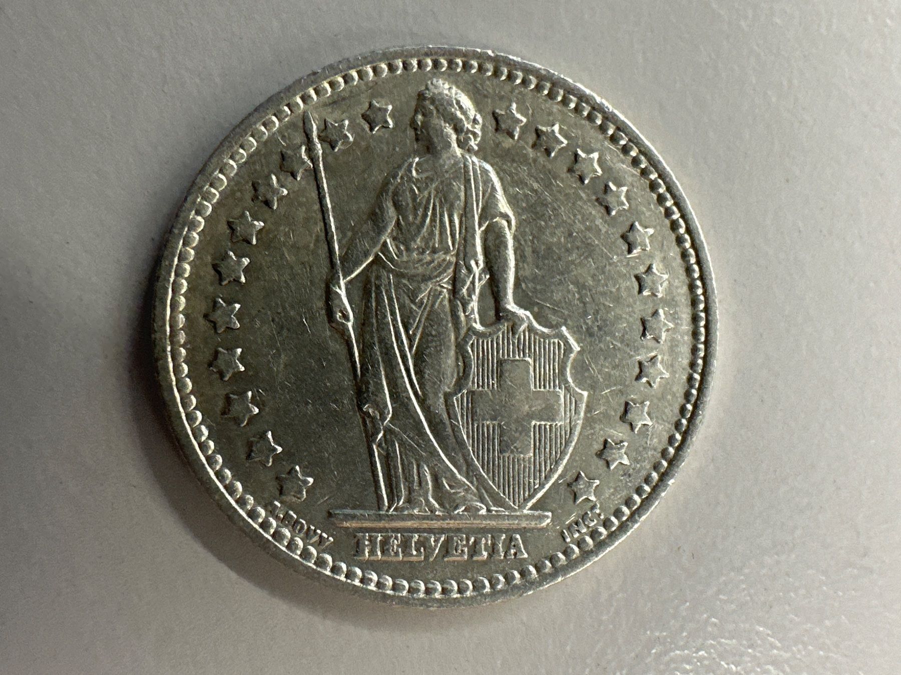 Tutti le monete: 1 Fr. Silber Schweiz 1955 ss+ – Usato da Herisau venduto da herau 1