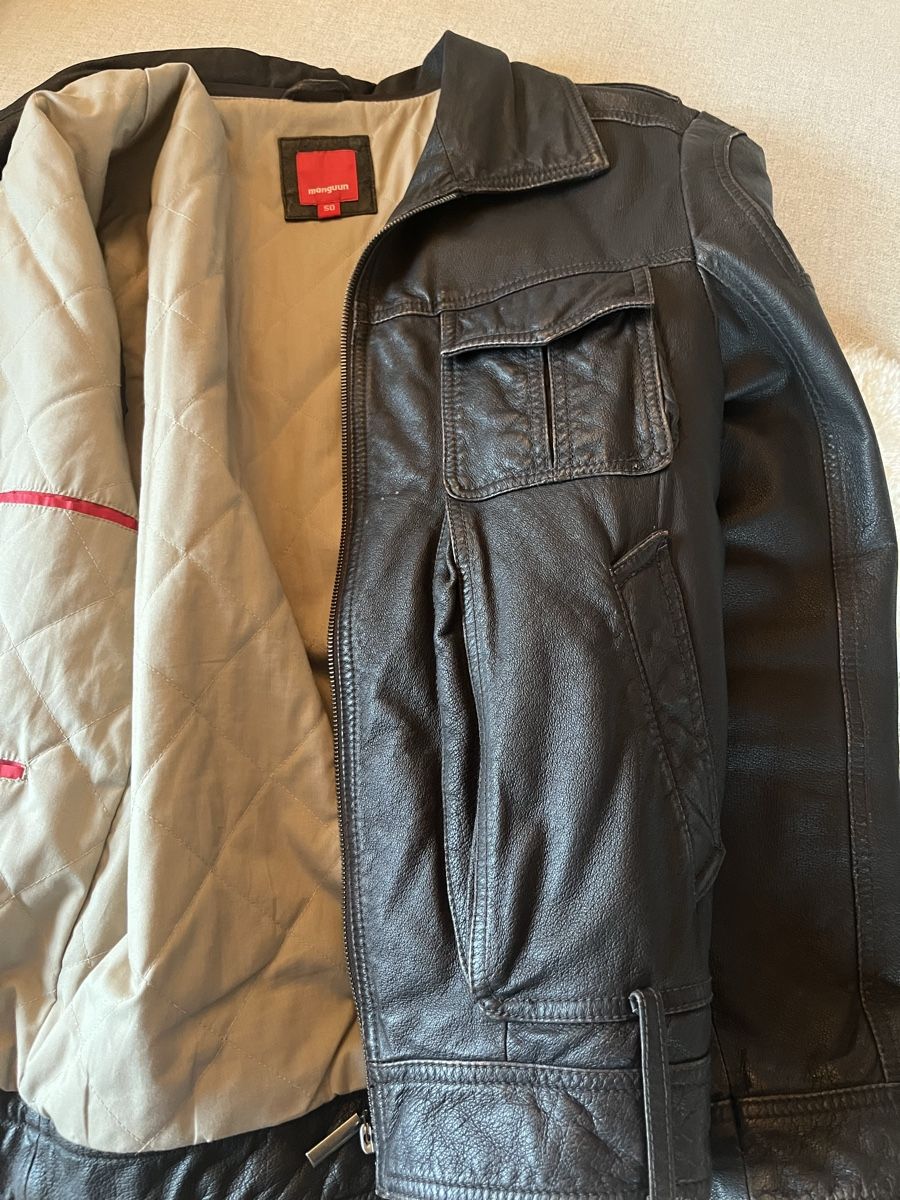 Jacken: Manguun Herren Lederjacke braun Gr. 50 – Neu (gemäss Beschreibung) aus Horgen von Saenker 1
