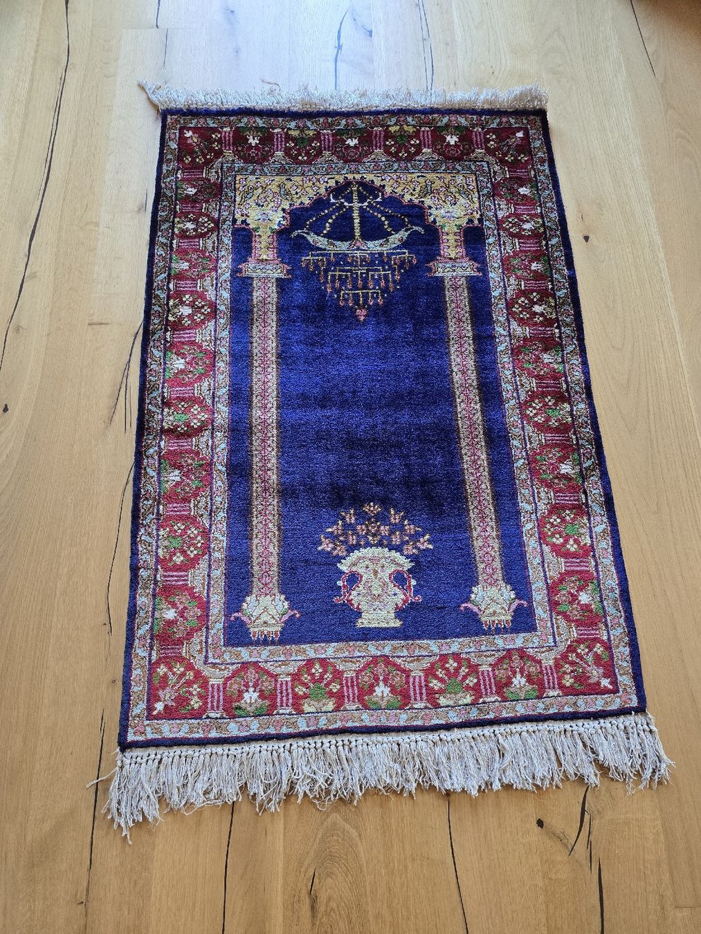 Tappeti: Gebetsteppich blau mit Muster, tolle Farben – Usato da Kestenholz venduto da _Nostalgia_ 1