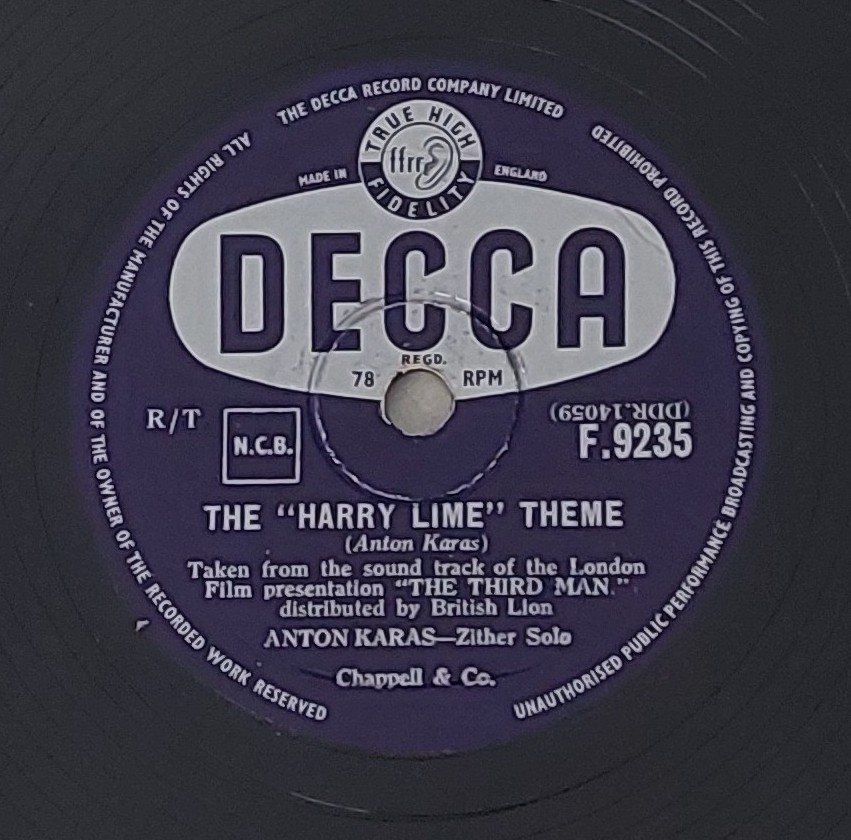 Dischi in vinile: DECCA Schellackplatte 'The Harry Lime' Theme – Usato da Uitikon Waldegg venduto da Boots15