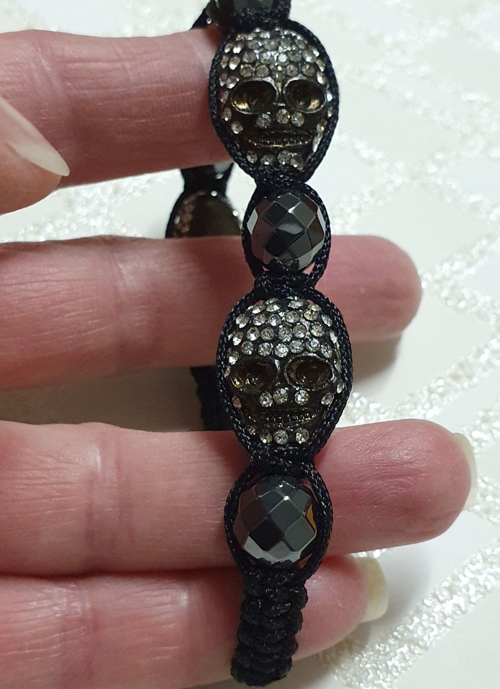Sonstiger Schmuck: Black Skull Shamballa Bracelets – Neu (gemäss Beschreibung) aus Muri AG von Edlerweiss