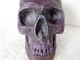 TOTENKOPF KERZE Skull Skulptur in Originalgrösse
