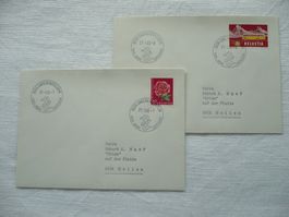 27.1.65 Sonderdatumstempel ET 1000 Jahre Entfelden 2 Briefe