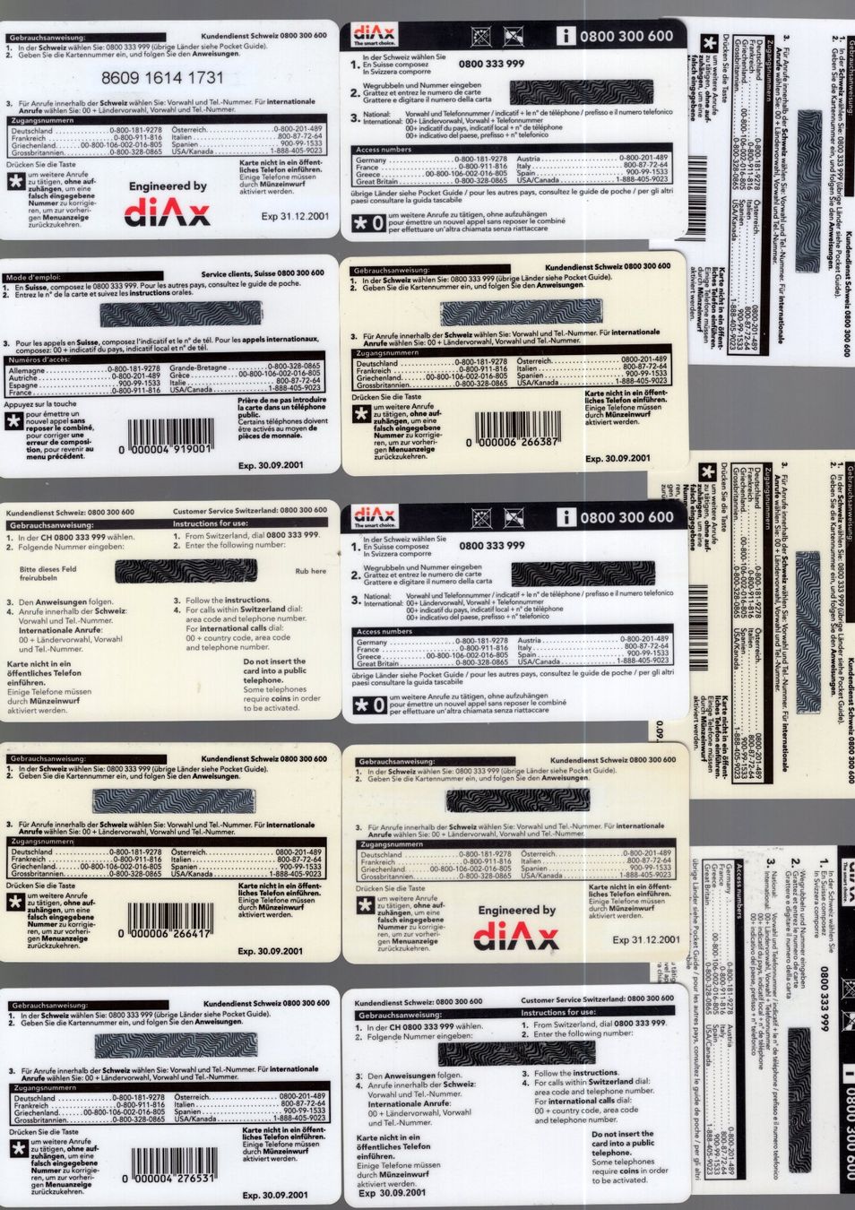 Telefon- & Taxkarten: Schweizer telefonkarte 13 stück – Gebraucht aus Leibstadt von baroc333 1