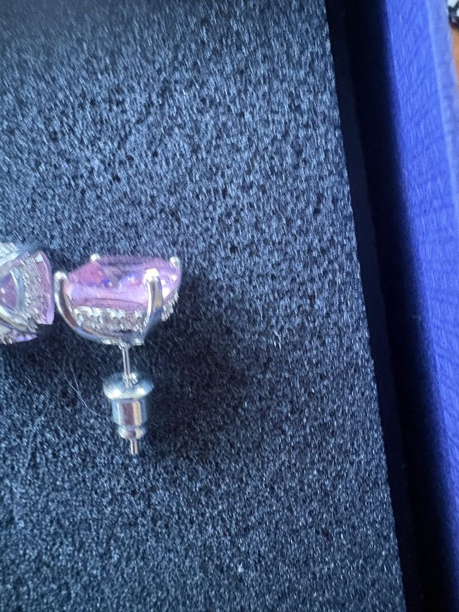 Orecchini pendenti & Orecchini a lobo: Rosa funkelnde Ohrstecker, NEU – Nuovo (secondo la descrizione) da Obbürgen venduto da bugi6868 5