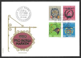 FDC Pro Patria Serie 1980 ET 29.5.1980 schön illustriert