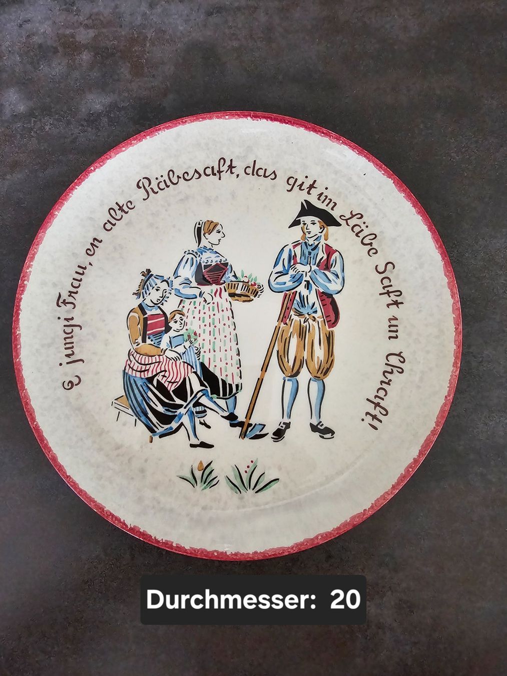Tutte le decorazioni: 7 Teller mit Schweizer Volksmotiven und Sprüchen – Usato da Bätterkinden venduto da far_f282 2