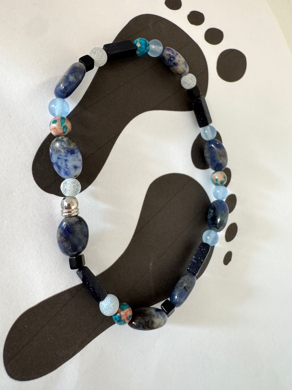 Catenine: Fusskette Edel und Kunststeine – Nuovo (secondo la descrizione) da Biberist venduto da tl-schmuck