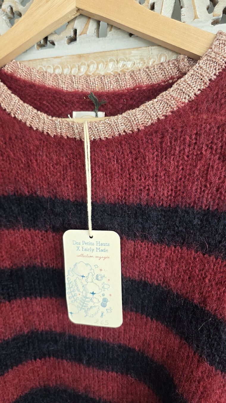 Des Petits Hauts Maglioni & Felpe: Pull Des Petits Hauts Abilon rayé rouge noir taille T34 – Nuovo (secondo la descrizione) da Courgevaux venduto da AT12 1
