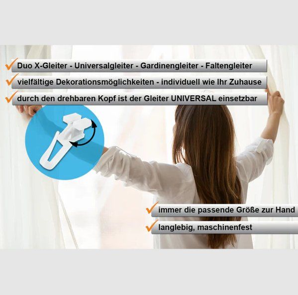 Altro per la casa: DUO-X Vorhanggleiter 40 Stück – Nuovo e nell'imballaggio originale da Adlikon b.Regensdorf venduto da MK-VORHANGSERVICE 5