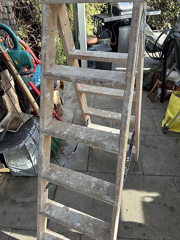 Leitern: Doppelleiter aus Holz 2x6 Stufen – Gebraucht aus Speicherschwendi von Supersport 1