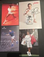 Roger Federer SUI Tennis Handsigniert 4X Karten Sehr Selten