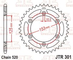 Honda CRF250, XR250, XR600 Kettenkranz Neu
