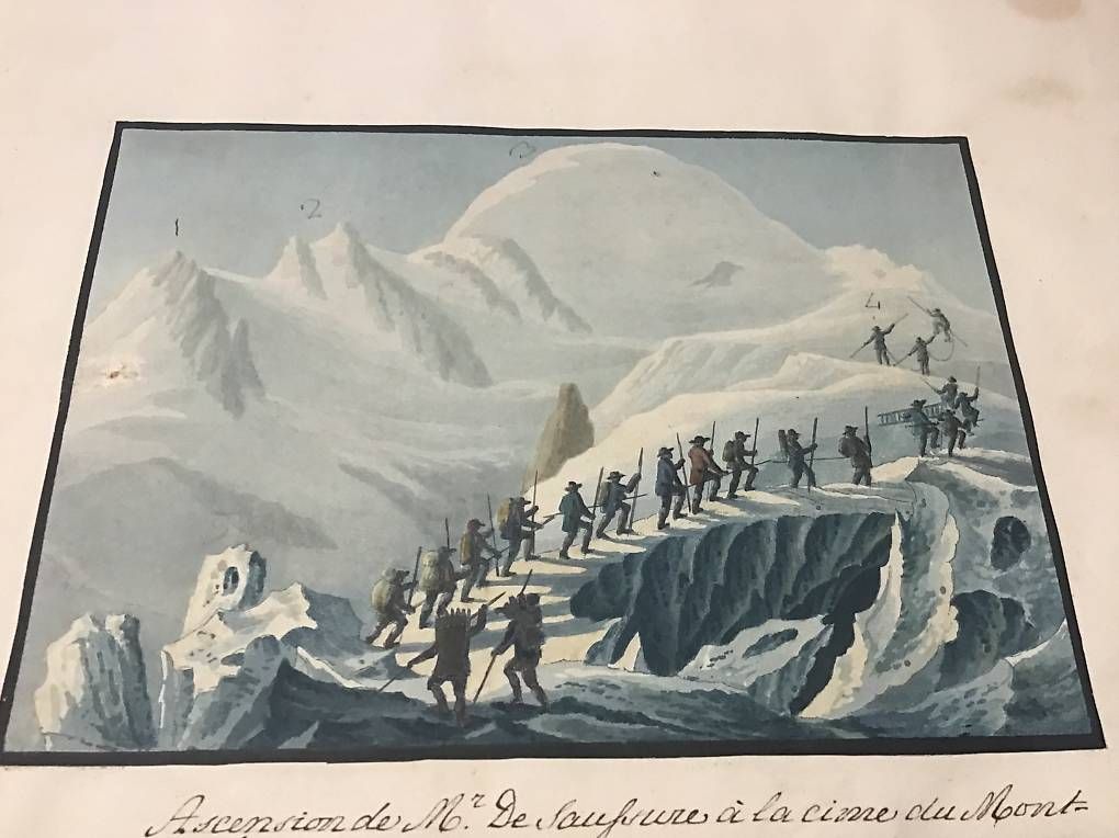 Dipinti: Montée de M.Saussure au Mont-Blanc en 1787 – Usato da Bulle venduto da pmcavalheiro 1