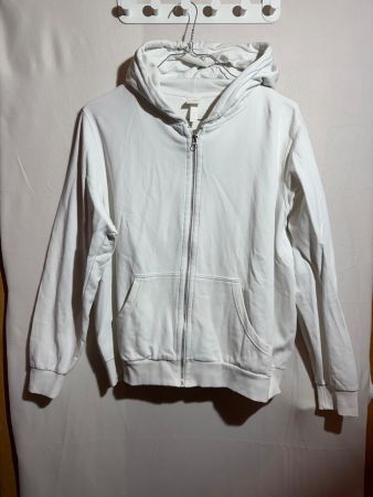 Weisse Freizeitjacke Kapuzen Jacke von H&M Gr. XL