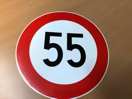 Anhänger 55 km/h Aufkleber