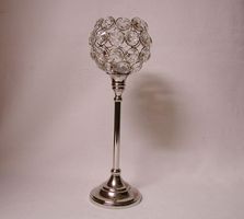 Glas Kristall Windlicht mit Fuss