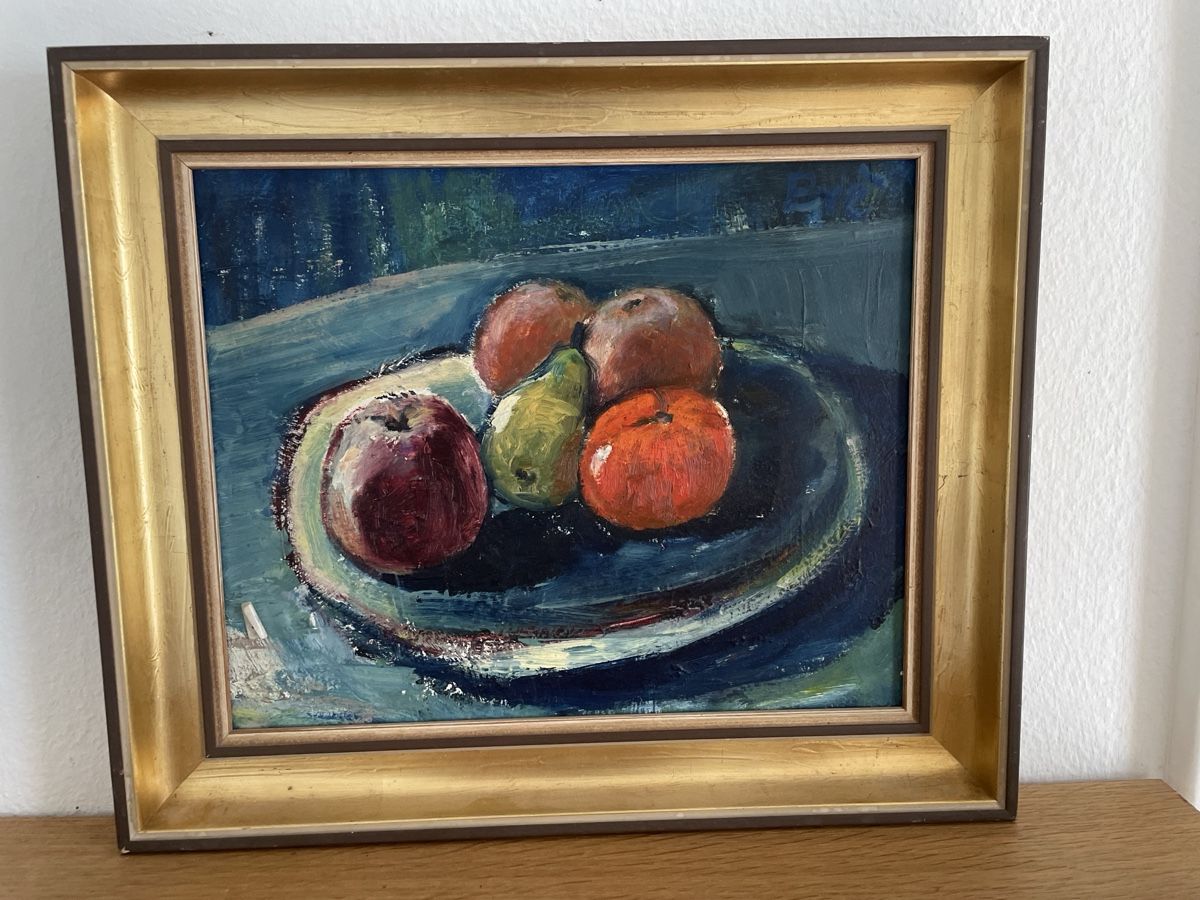 Dipinti: Ölgemälde "Früchte auf Teller", Hugo Bre – Usato da Frenkendorf venduto da lau_8fff