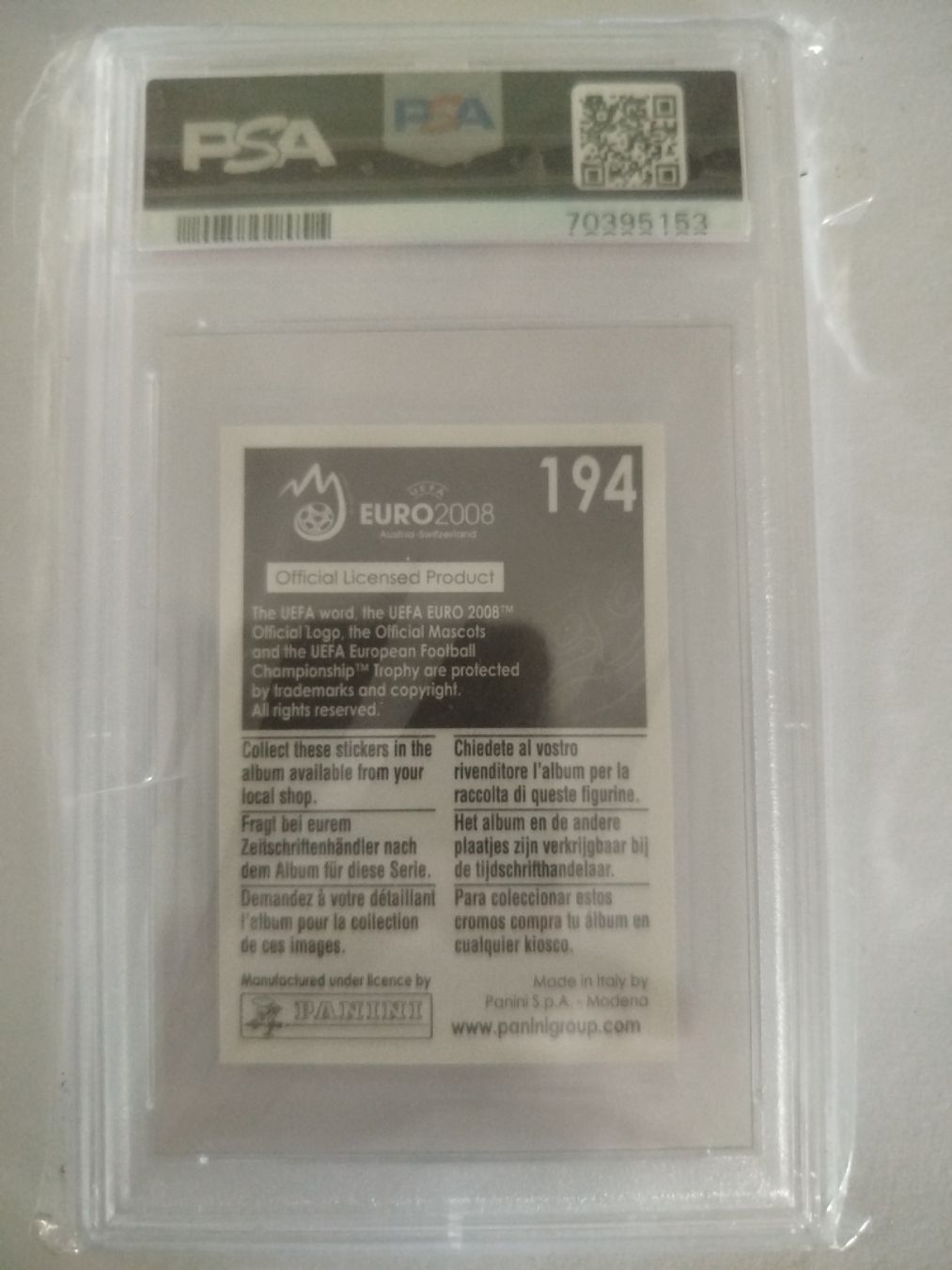 Panini Cartes à collectionner: Panini EM2008 Luka Modric PSA9 – Neuf (Voir description) à Wettingen par mirna04 1
