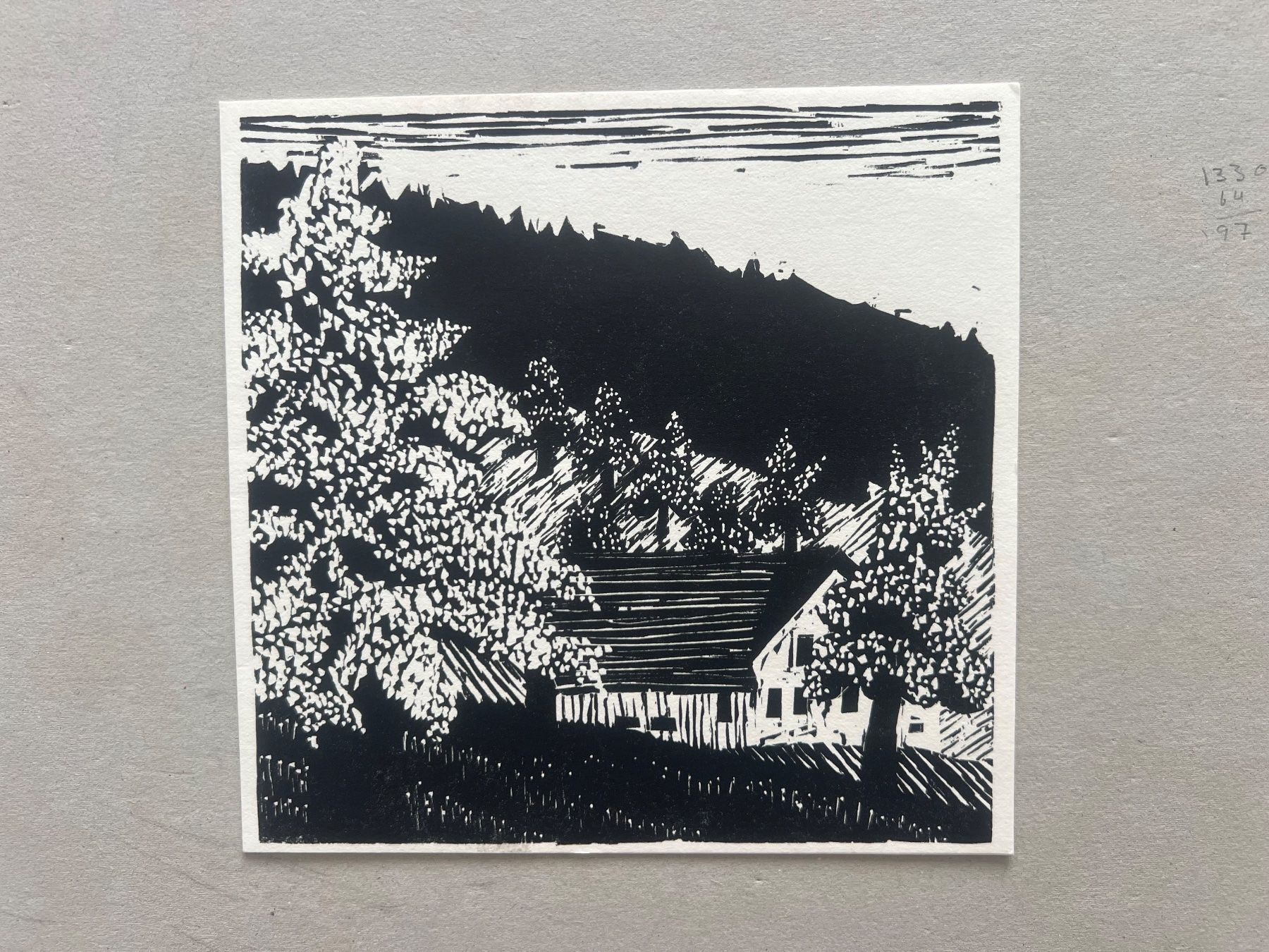 Xilografie: Ruedi Peter, Originalholzschnitt – Usato da Rain venduto da Pic-Ass