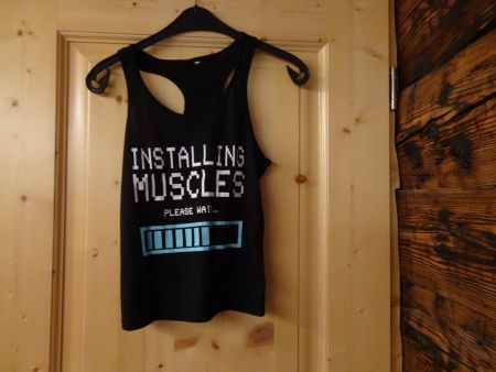 Damen Sport Top "Installing Muscles ..."  Gr. XS - 226223