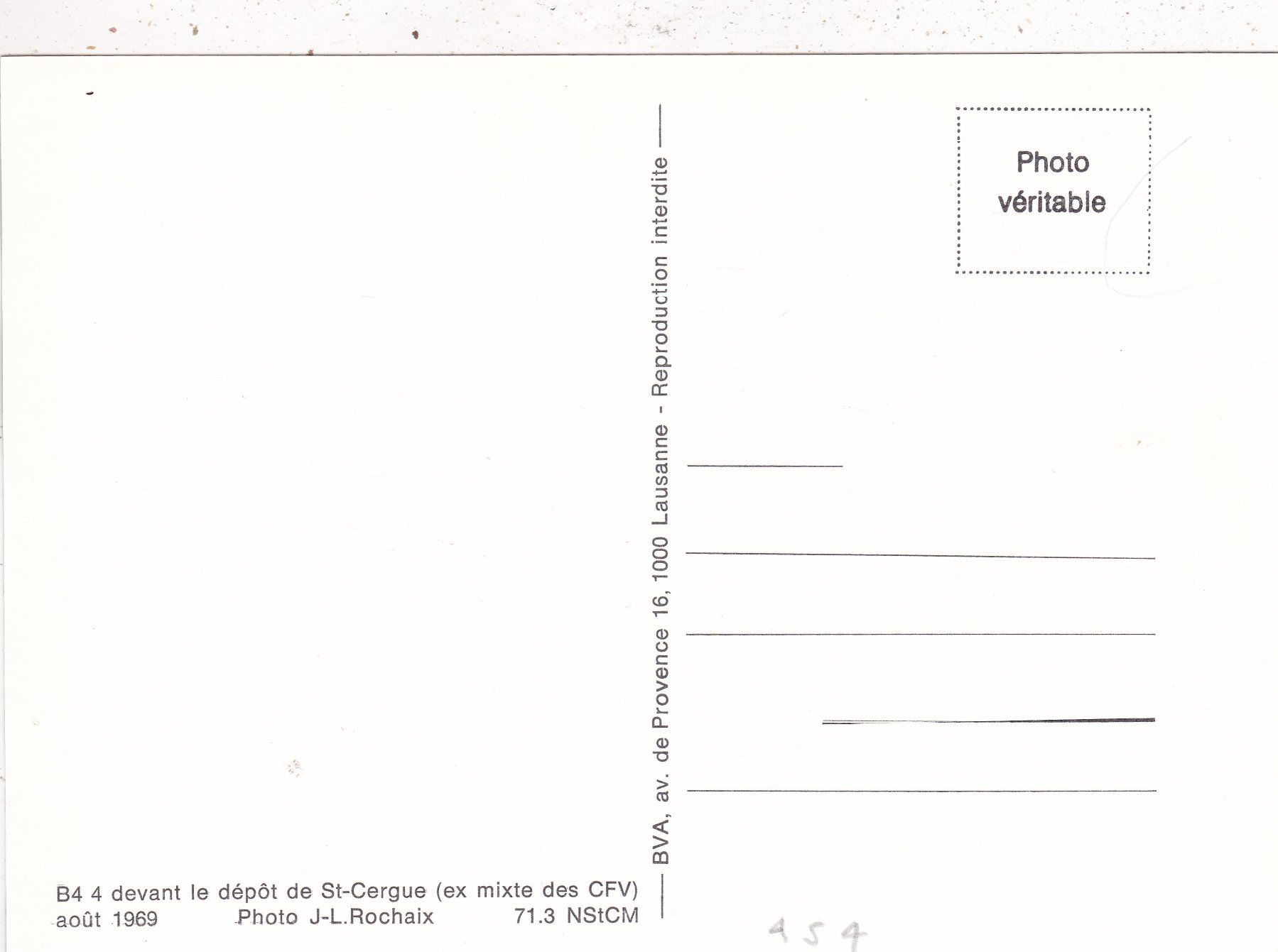 Cartoline postali: Bahn B4 4 à St. Cergue  Repro – Usato da Herisau venduto da Lisegrat2008 1
