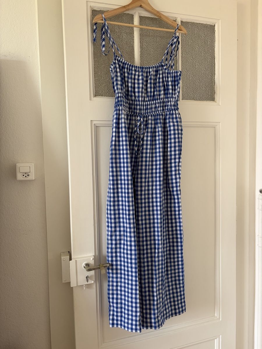 Kate Spade Wave Gingham Jumpsuit –Baumwolle – Gr S (Neuf (Voir ...