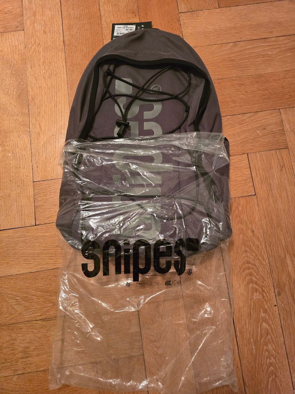 Snipes Zaini: Snipes Rucksack Basic Logo grau neu mit Etikett – Nuovo e nell'imballaggio originale da Bern venduto da Eshco 1