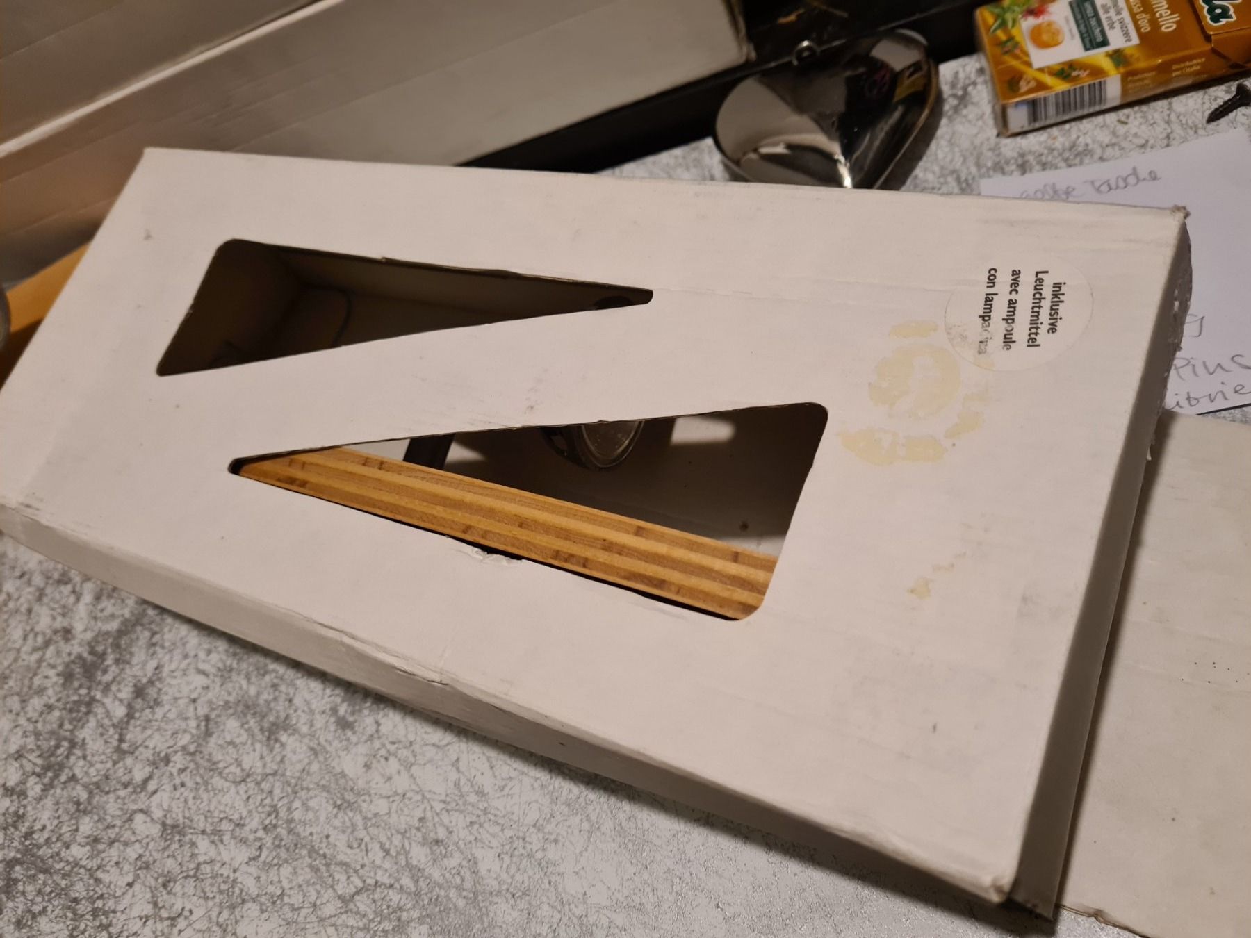 Lampadari & plafoniere: Deckenlampe/- Spot Holz/Chrom – Nuovo e nell'imballaggio originale da Amriswil venduto da used2use 4