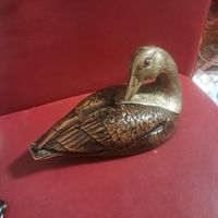 Ente Dekorationsobjekt Messing und Keramik Marke Malevolti R