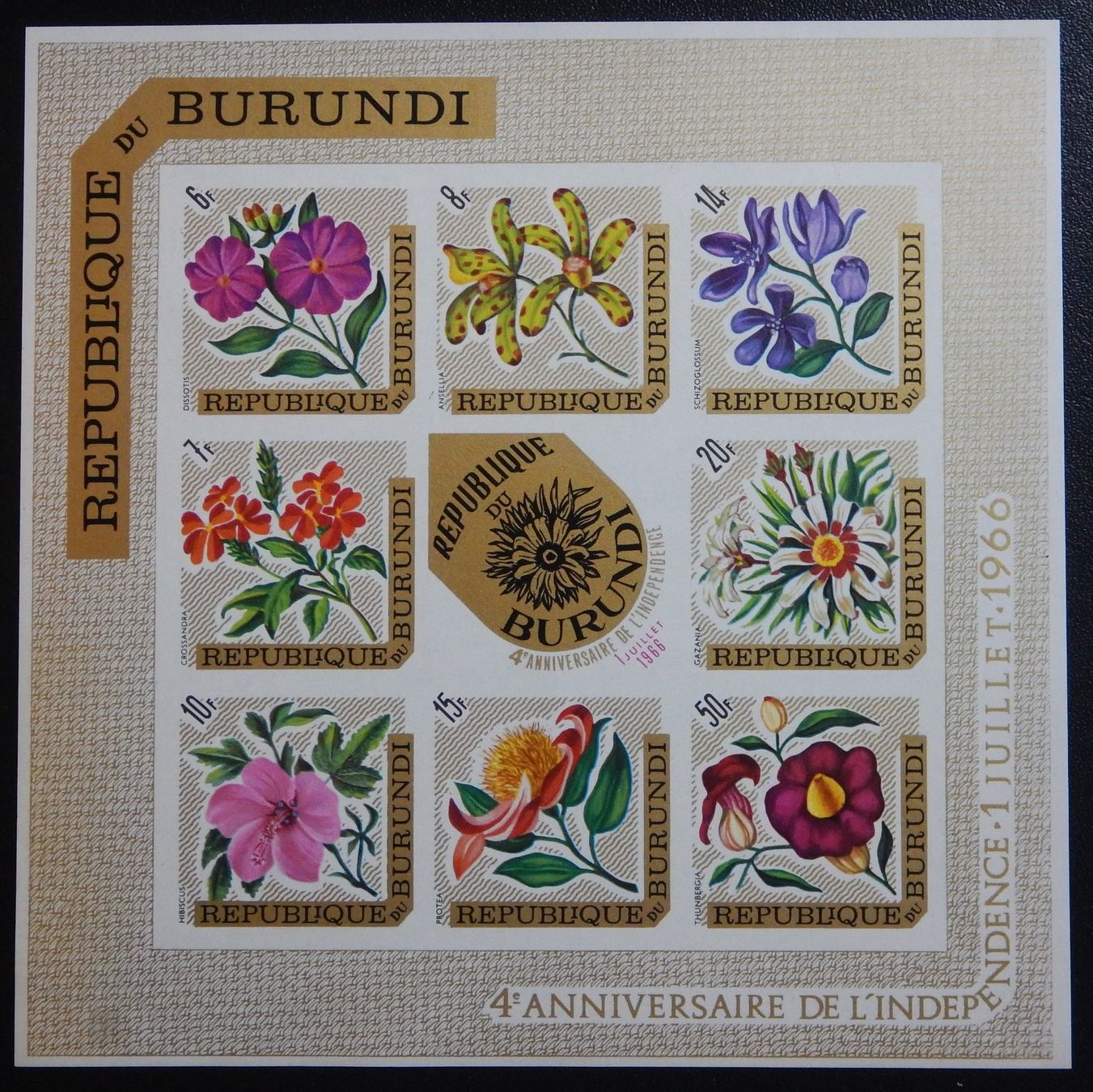 Tous les timbres: Burundi Kat. Block 20B ** 1967 Blumen – D'occasion à Zürich par Muehlekauf