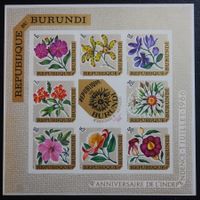 Burundi Kat. Block 20B ** 1967 Blumen