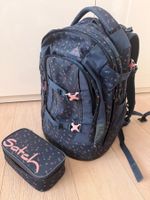 Schulthek "Satch" mit Etui Motiv Dreiecke guter Zustand