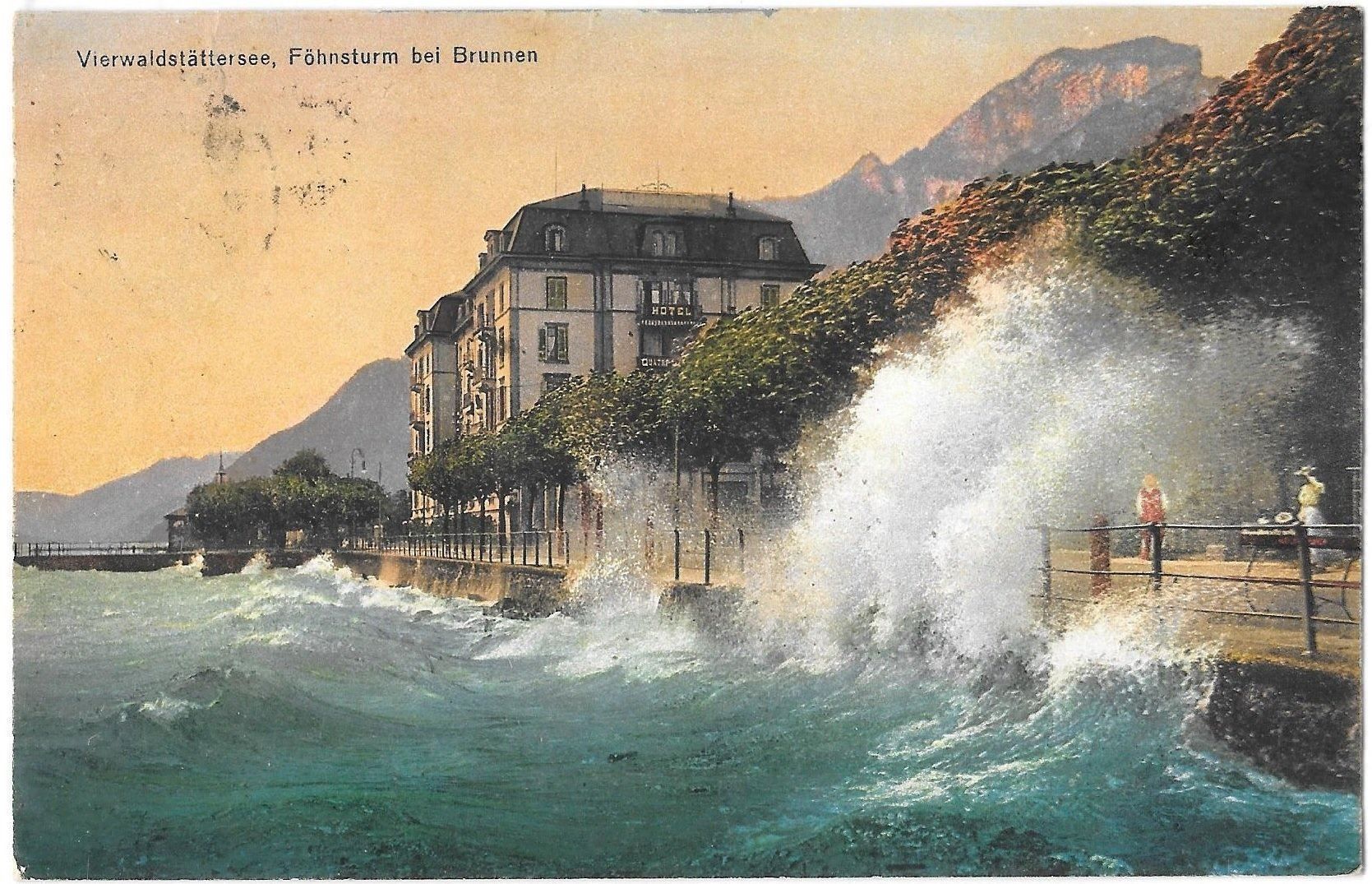 Cartoline postali: Brunnen Föhnsturm – Usato da Olten venduto da clotaldi