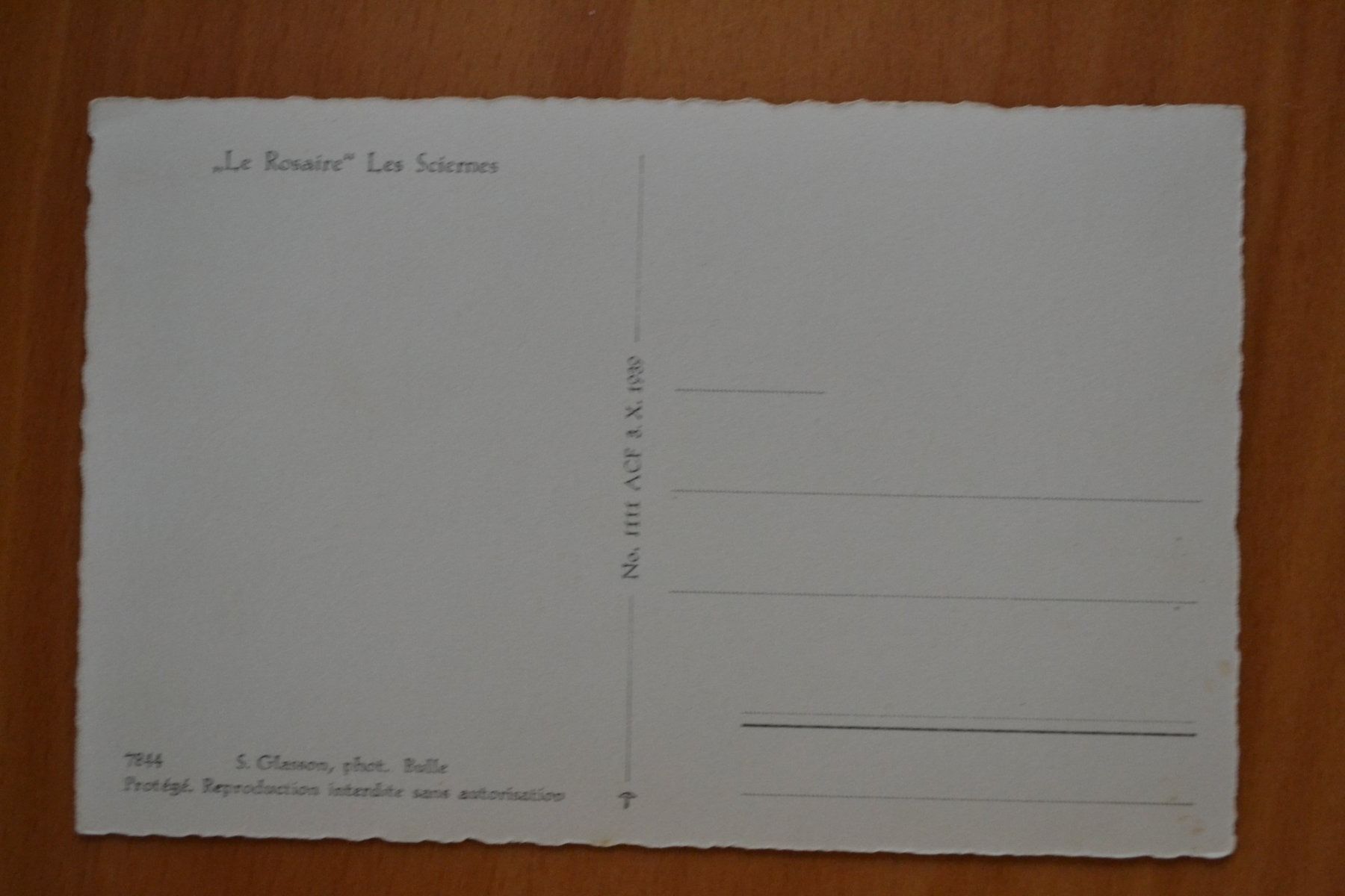 Cartoline postali: AK Les Sciernes  "Le Rosaire" Bulle – Usato da Beinwil am See venduto da kajak55 1