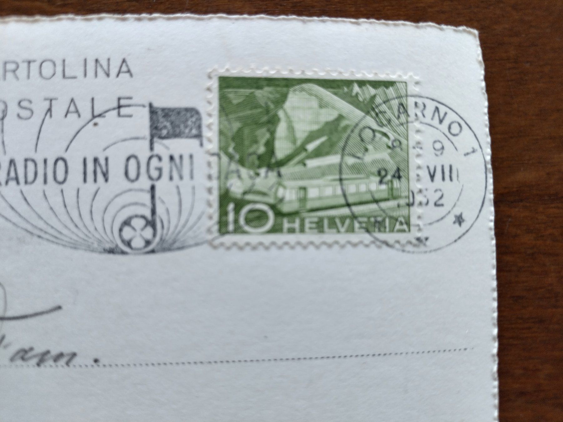 Cartoline postali: Ansichtskarte Ascona s/w 1952 – Usato da Wildhaus venduto da Hukwildhaus 2