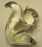 Figur Eichhörnchen Glasfigur, Glas 13 cm hoch