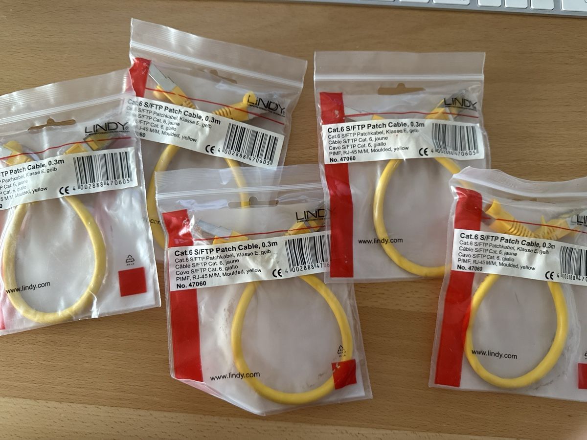 Cavi: 5 Lindy Cat.6 S/FTP Patchkabel 0.3m gelb neu – Nuovo e nell'imballaggio originale da Wallisellen venduto da watcher01 1