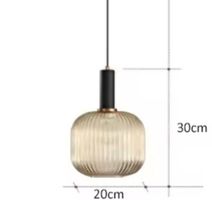Lampe suspendue en pierre de verre coloré de style  rétro
