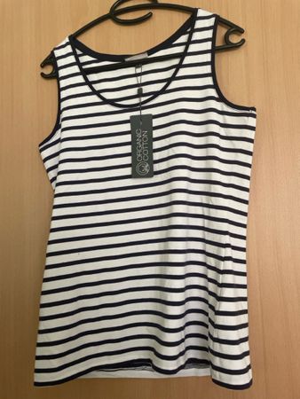 Neues Street One Top Gr 40 dunkelblau weiss