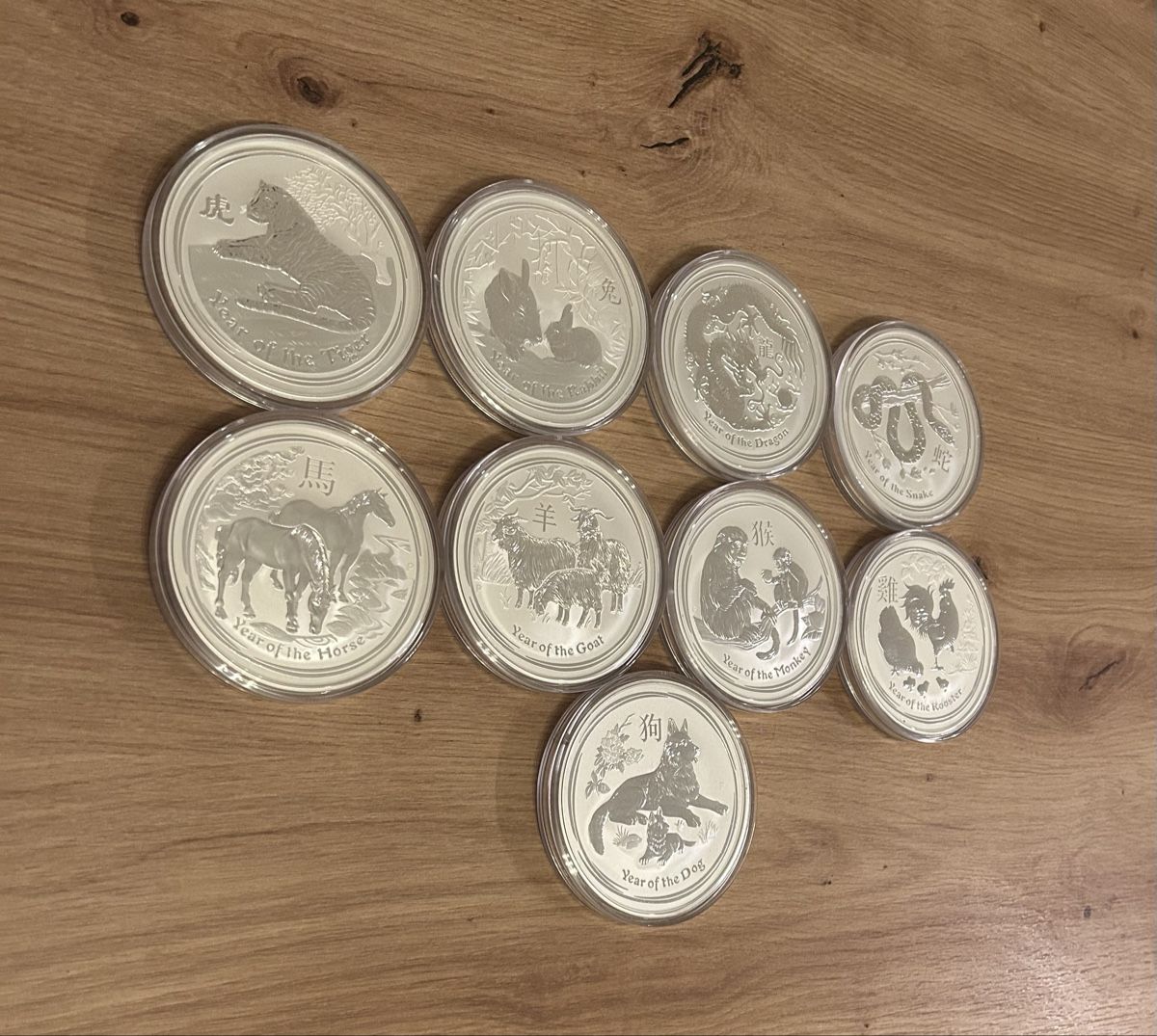 Tutti le monete: 9 x 10 Oz Argent Lunar série 2 – Nuovo (secondo la descrizione) da Ardon venduto da mickey1993 2