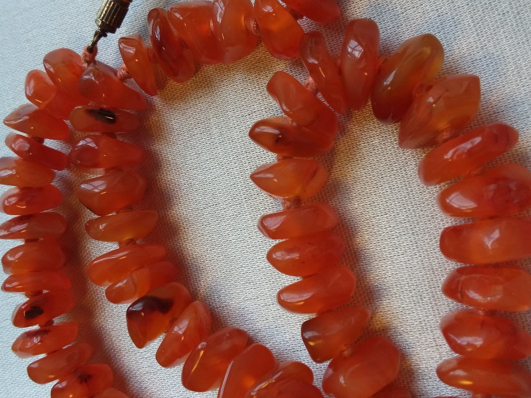 Catenine: Echtes trendiges CARNEOL Collier in Orange – Usato da Zürich venduto da sanwit 2