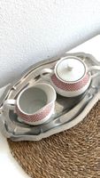 Arzberg "Form 1382" Milch & Zucker Set — Rotes Karo / Roter 