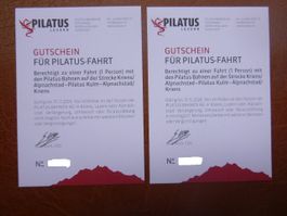 2 x Pilatus Bahnen Abenteuer Ticket / Gutscheine