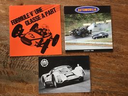 Lot de 3 petits prospectus publicitaires vintage oldtimer